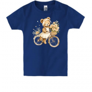 Детская футболка Плюшевый мишка на велосипеде (2)