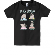 Детская футболка Pug Yoga Мопс Йога