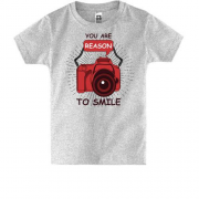 Детская футболка You are reason to smile