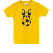 Детская футболка "Бульдог - футбольный символ"