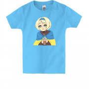 Дитяча футболка "Дівчина із символікою України"