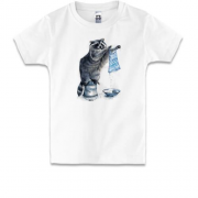 Детская футболка "Енот полоскун"