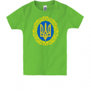 Детская футболка "Герб Украины с узором"