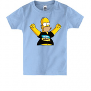Детская футболка "Гомер в патриотической футболке"
