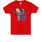 Дитяча футболка "Хижак проти чужого поа-арт"