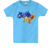 Детская футболка "Карта Украины из цветов"
