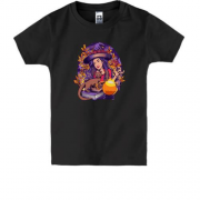 Детская футболка "Красивая ведьма с лисой"