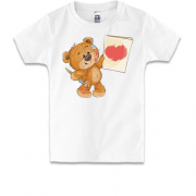 Дитяча футболка "Плюшевий ведмедик і картина"