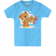 Детская футболка "Плюшевый мишка с конфетами"