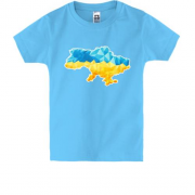 Детская футболка "Полигональная карта Украины"