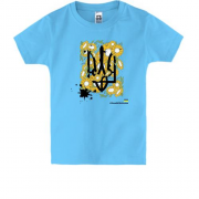 Детская футболка "Тризуб и подсолнухи"