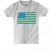Детская футболка "Украинский флаг США"