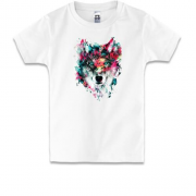 Детская футболка "Волк в стиле поп-арт"