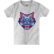 Детская футболка "Волк в узорах"