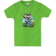Детская футболка "Заец на BMX"