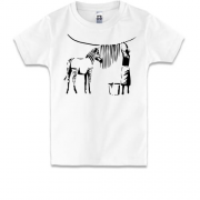 Детская футболка "Зебра арт" автора Banksy