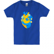 Детская футболка "сердце украинца"