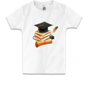Дитяча футболка c книгами і пером 