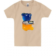Детская футболка желейным медведем "всё будет Украина"