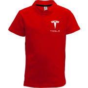 Детская футболка поло с лого Tesla