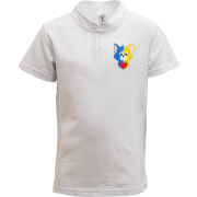 Детская футболка поло с патриотичными Томом и Джерри