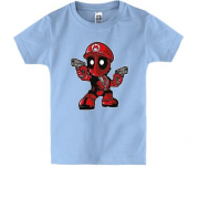 Детская футболка с Марио-Дедпулом