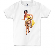 Детская футболка с Пинап танцовщицей