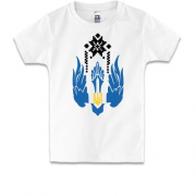 Детская футболка с Украинским орнаментом и тризубом