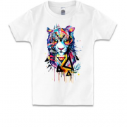 Дитяча футболка з абстрактним тигром