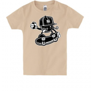 Дитяча футболка з бомбою на скейті