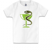 Дитяча футболка з чашею і змією