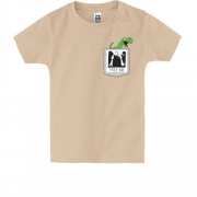 Детская футболка с динозавром Тирексом в кармане