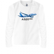 Детская футболка с длинным рукавом Airbus A320 neo