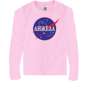 Детская футболка с длинным рукавом Анжела (NASA Style)