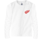 Детская футболка с длинным рукавом Detroit Red Wings (Вышивка)
