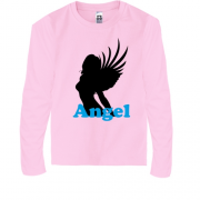 Детская футболка с длинным рукавом Девушка ангел
