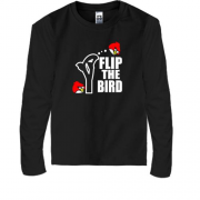 Детская футболка с длинным рукавом Flip the bird