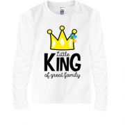 Детская футболка с длинным рукавом Little king af great family