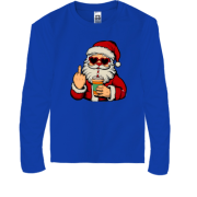 Дитячий лонгслів Санта з глінтвейном