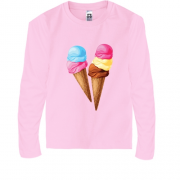 Детская футболка с длинным рукавом Sweet Ice Cream