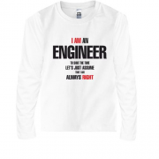 Детская футболка с длинным рукавом Я инженер