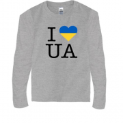 Дитячий лонгслів "I ♥ UA"