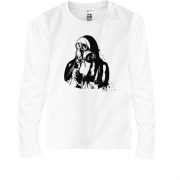 Детская футболка с длинным рукавом "Монахиня в противогазе"
