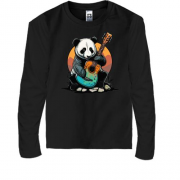 Детская футболка с длинным рукавом "Панда с гитарой"