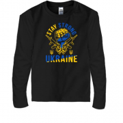 Детская футболка с длинным рукавом "Ukraine stay strong"