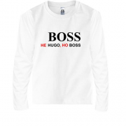 Детская футболка с длинным рукавом для шефа "не hugo, но boss"