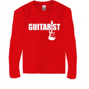 Детская футболка с длинным рукавом с гитарой "guitarist"