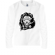 Детская футболка с длинным рукавом с контурным львом