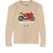 Детская футболка с длинным рукавом с мотоциклом "Ducati1299 Panigale"