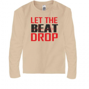 Детская футболка с длинным рукавом с надписью "Let me beat drop"